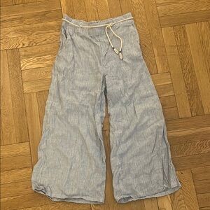 Striped Blue Linen Pant